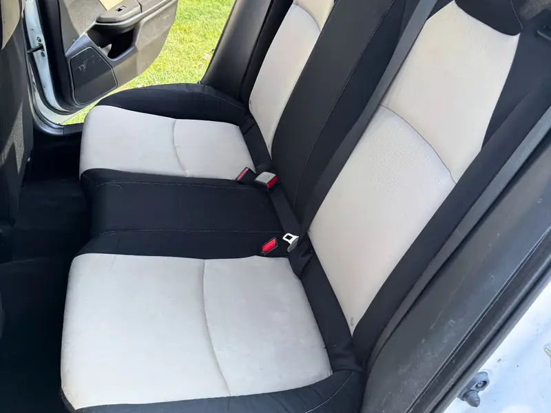 Rear cloth seats after professional extraction - fabric fully restored